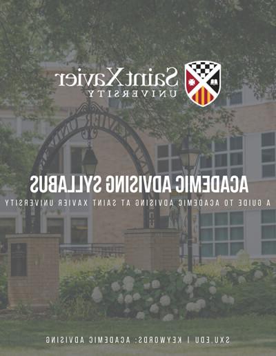 The Cover of Academic Advising Syllabus showing the Arch